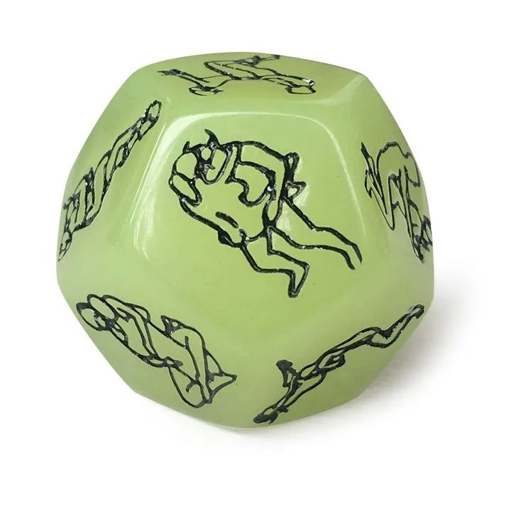 4pcs Pack Glow Sex Dice 12-sided Adult Game Lover Positions Gag Love Sex Toys Gift for Couples