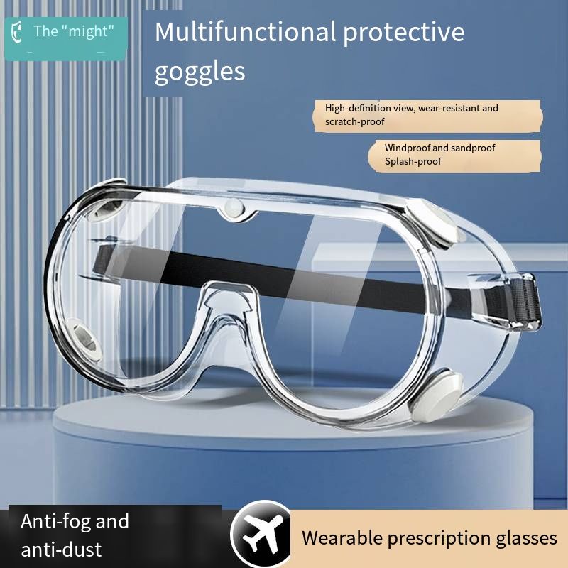 Anti‑Fog Protective Safety Goggles, Dust Wind Splash Pollen Resistant Safety Glasses, Comfortable Eye Protection Goggles for Household Work, Outdoor Activities and Daily Use