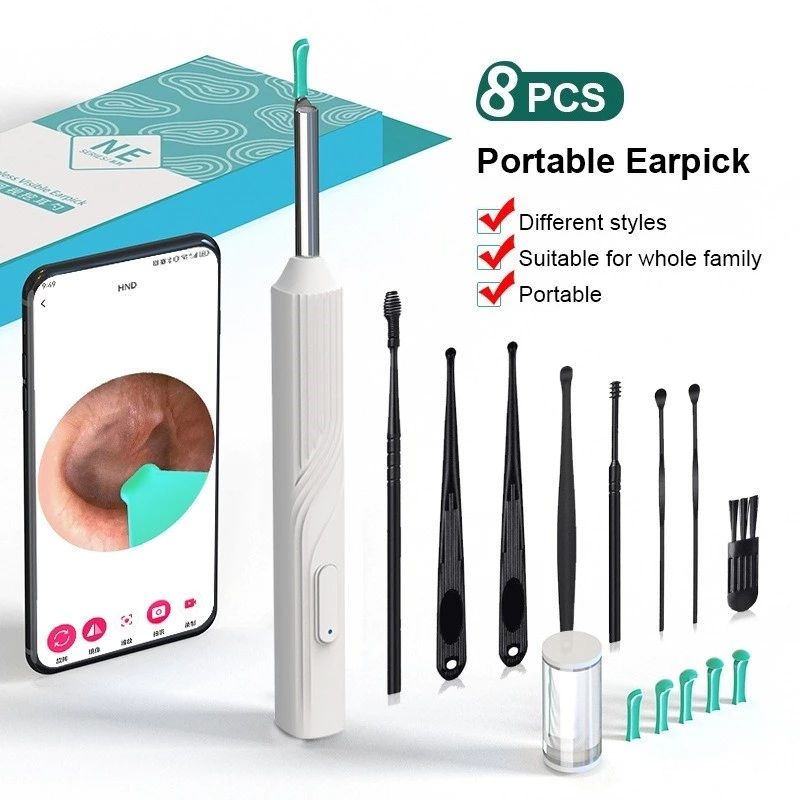 Smart Visual Earpick With Camera For Baby Adult Otoscope Endoscope Camera for Android IOS Earwax Removal