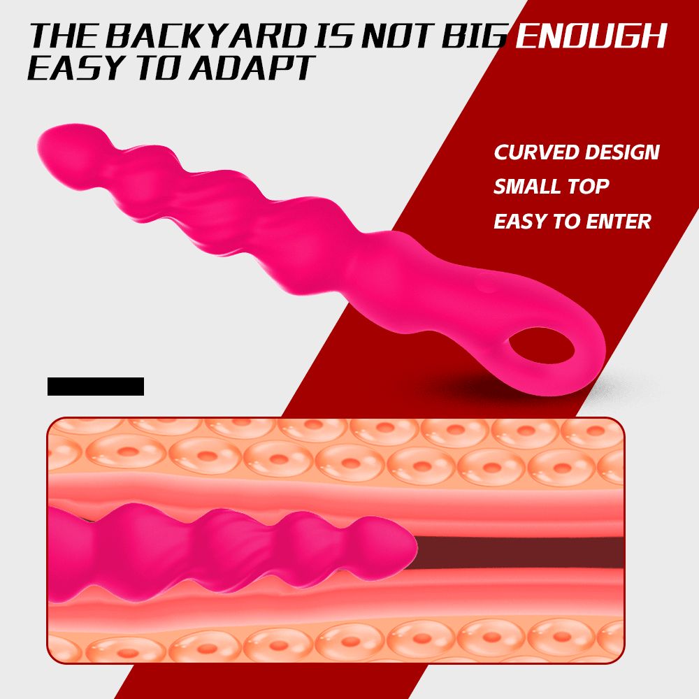 YY810 Anal Beads Sex Toys for Men, Anal Vibrator with Pull Ring Design Adult Toys Prostate Massager with 2 Powerful Motors & 12 Vibrating Modes, Male Sex Toys Dildo Anal Butt Plug for Men Women Couples