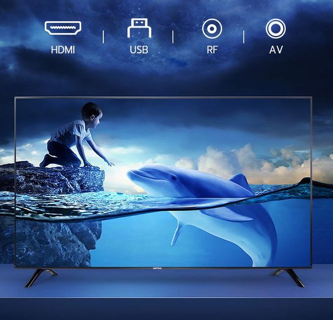 WEYON 55 Inches FHD Smart TV - High Definition LED Television with Built-in Wi-Fi, HDMI, USB, Bluetooth, Streaming Apps, Netflix, YouTube - Ultra Slim Bezel Design