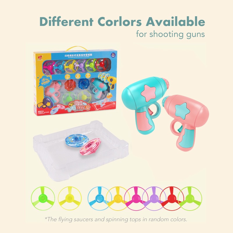 Toys for Kids, Flying Saucers, Frisbees, Spinning Tops, Deluxe Pack, UFO, Gift for Boys, Girls, with Sparkling Lights, 12 in 1, Large Package for 2 Players