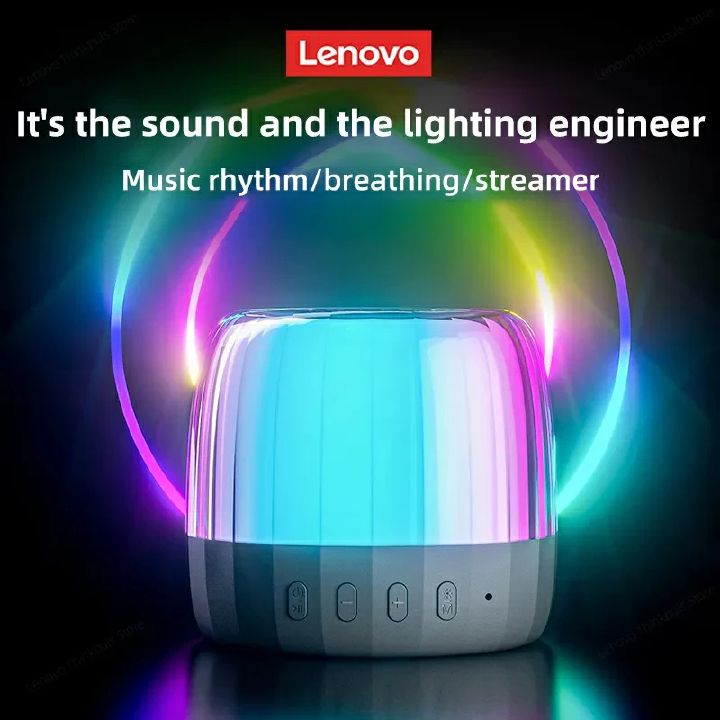 Lenovo K3 PLUS Speaker-Bluetooth 5.2 Portable Colorful Lighting Mini Outdoor Speakers TWS Supports TF Card Playback Long Battery Life High Volume Bluetooth Speakers Subwoofer