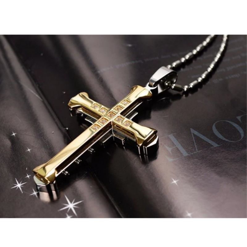 Diamond Cross Necklace free shipping Holiday gifts CRRSHOP Christmas Easter Jewelry pendant chain