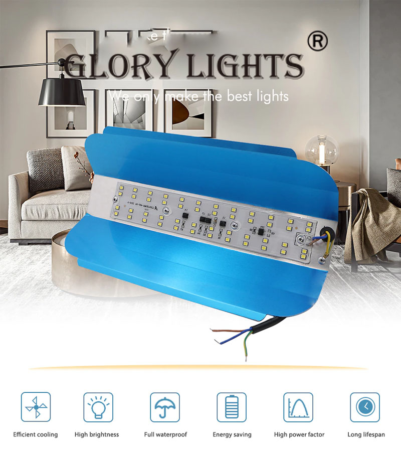 Glory lights 50W LED LODINE TUNGSTEN 220V LED Flood Light Reflector LED Floodlight Outdoor Lighting Garden Lamp LED Spotlight