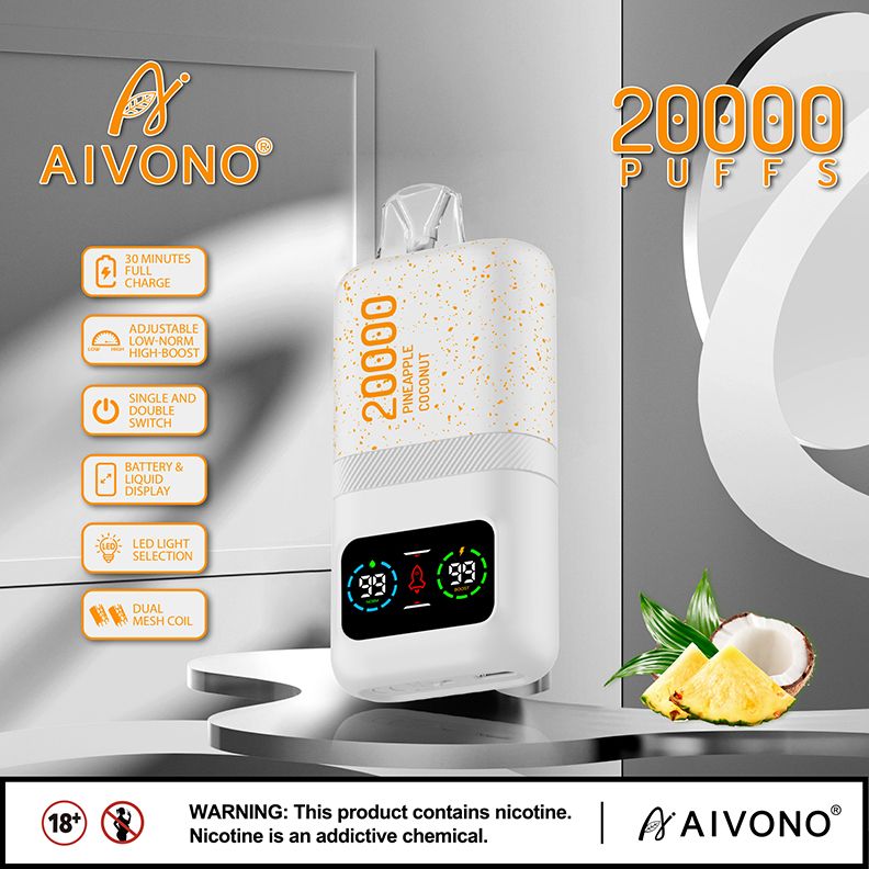 10 pcs 20K Vape-20000 puffs Vape Disposable e-cigarette Puffs 5% or 2% 20000 puffs Cool Mint OEM 600~25K PUFFS Watermelon ice Pineapple coconut ice