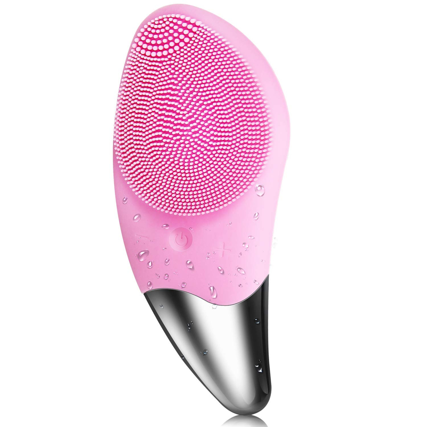 BR1020 Sonic Facial Cleansing Brush, Electric Silicone Face Brush and Massager, Waterproof Silicone Face Scrubber for Deep Cleansing, Exfoliating, Blackhead Removing, Rechargeable,for Girls Gifts