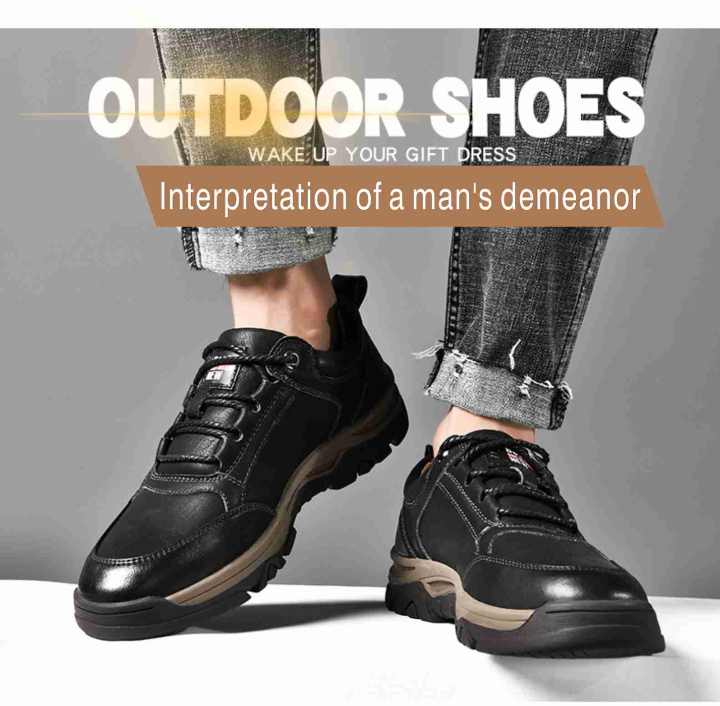 New men's casual business leather shoes, men's shoes, men's outdoor sports hiking shoes, men's sports shoes,