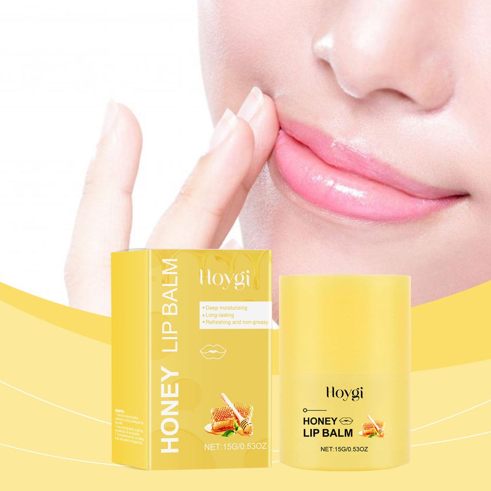 Hoygi Honey Lip Balm Moisturizing Nourishing Anti-Wrinkle Lip Mask Anti-cracking Fade Lip Lines Whitening Lip Care Skin Care Products