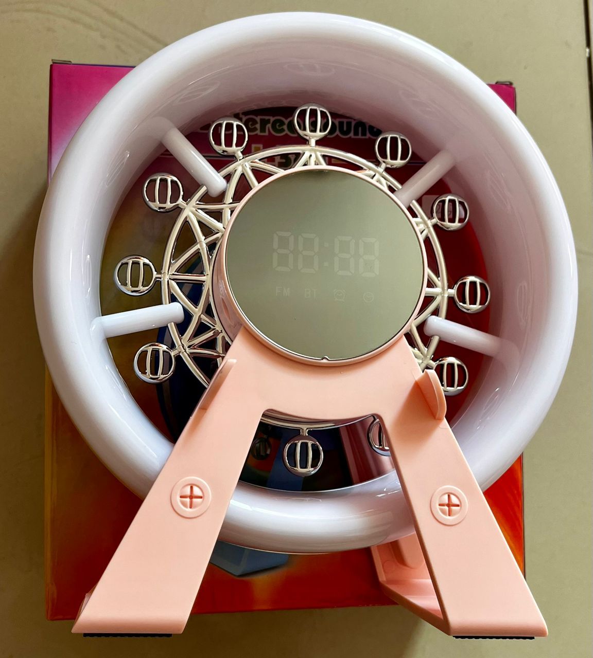 Ferris Wheel RGB light clock speaker -Home desktop decoration Creative wireless Bluetooth speaker Rechargeable player