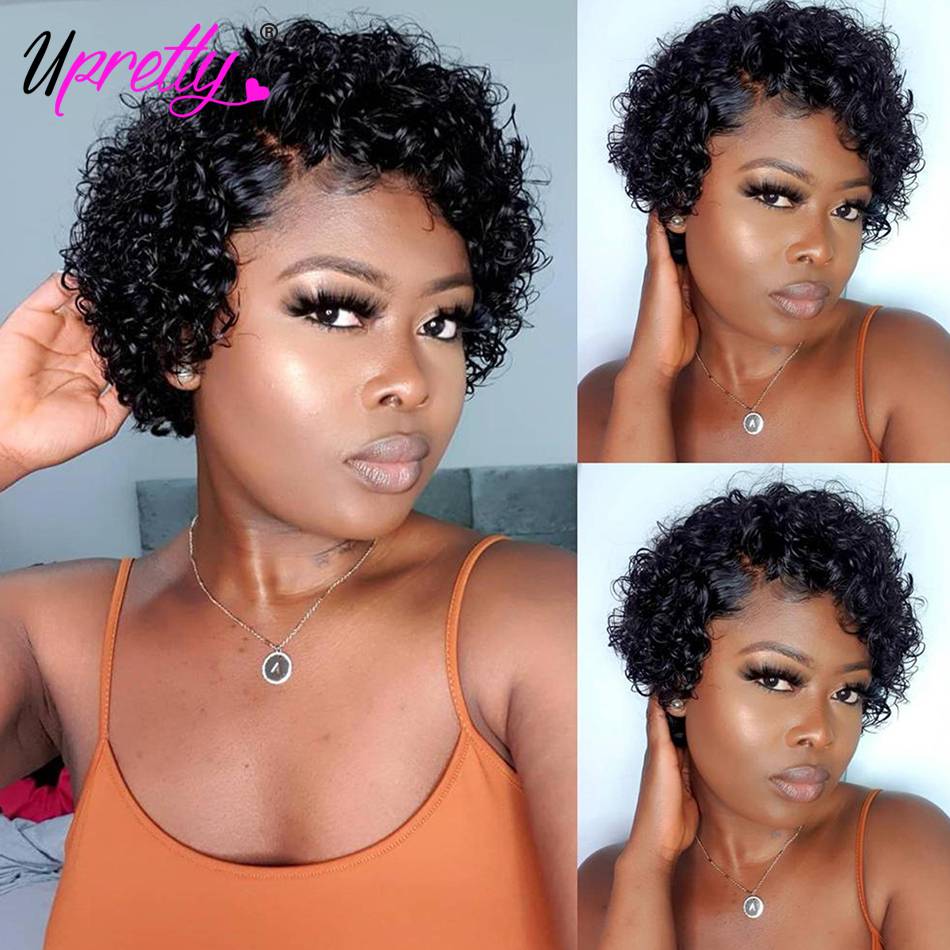 Short natural hair outlet wigs