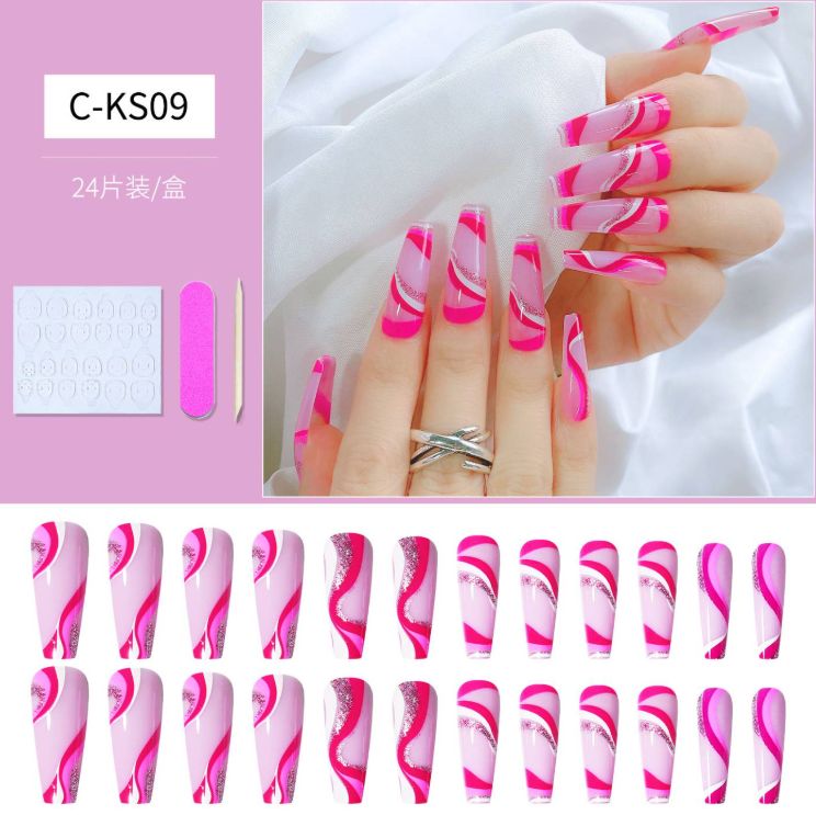 American nail long nail piece finished European and American ballet nail patch removable fake nail wear nail piece