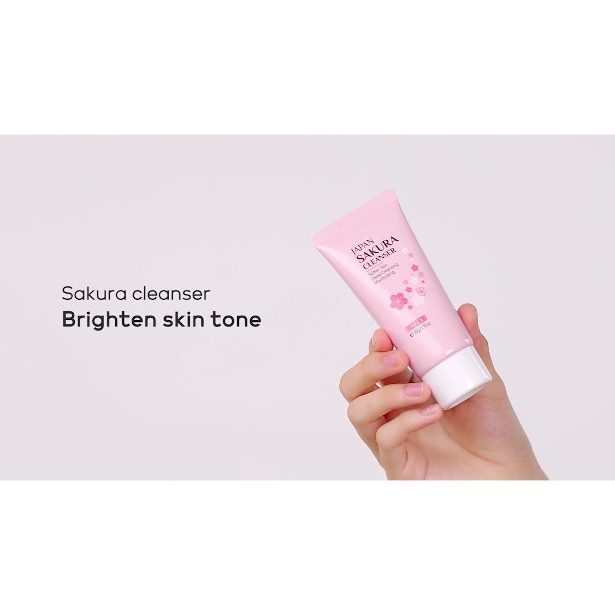LAIKOU Japan Sakura Skincare Set: Complete Facial Care Routine for Hydrated, Smooth, and Radiant Skin - Includes Cleanser, Eye Cream, Serum, and Toner