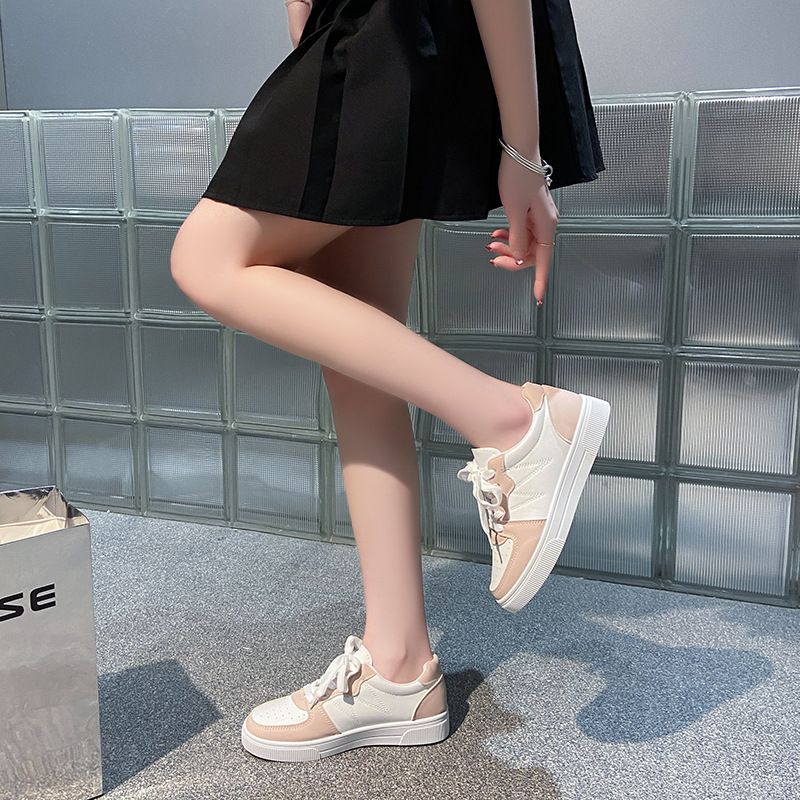 Little white shoes women 2025 spring new ins street fashion shoes shallow mouth breathable Korean version of student leisure sports shoes