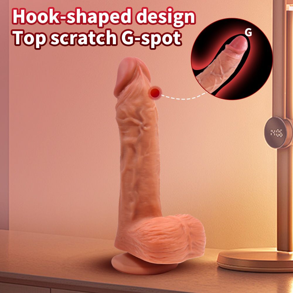 Sex Toy Thrusting Dildo Vibrator，Suction Cup Dildo Penis with 10 Thrusting & 3 Vibrating Modes for G Spot Vagina Anal Sex Stimulation，Soft Silicone Dildos Adult Sex Toys for Women and Couple