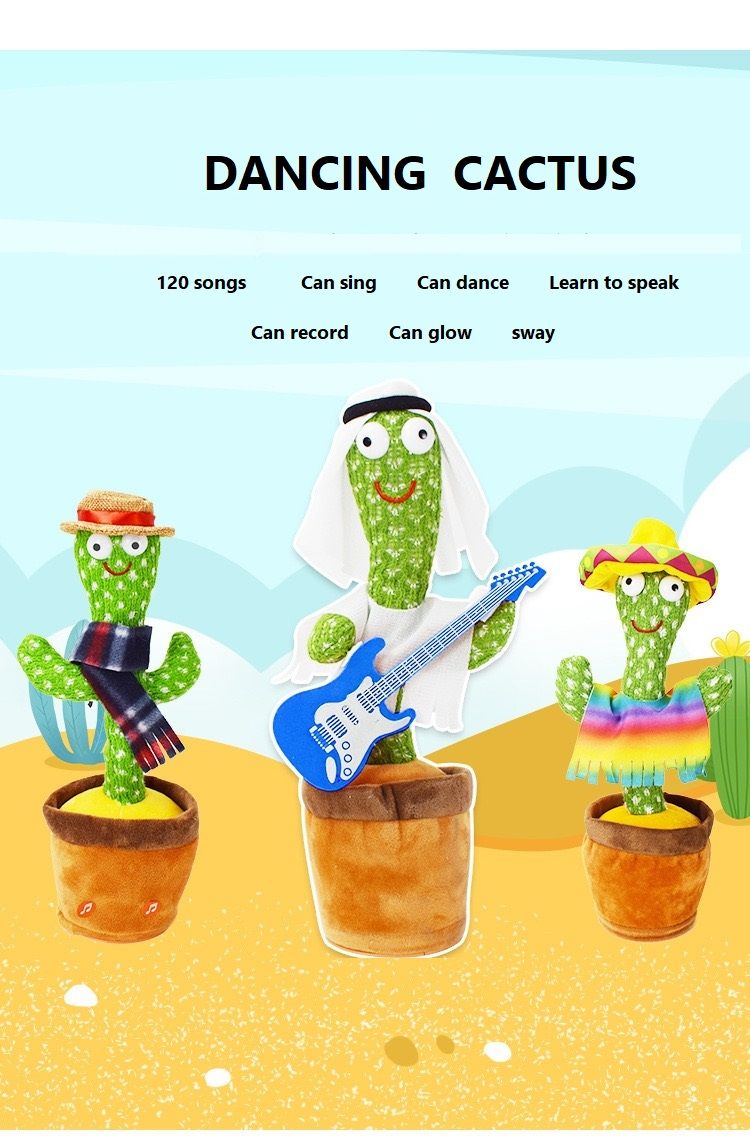 Dancing Cactus toys( Arabic blue guitar)