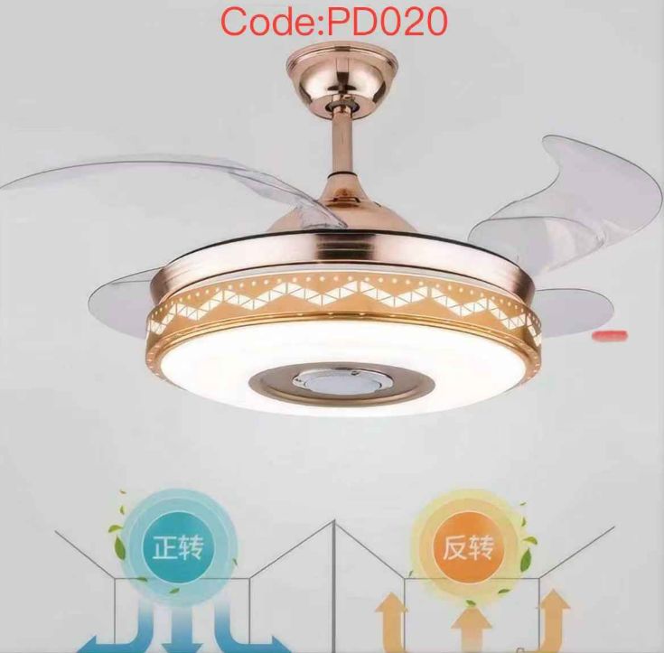 Ceiling Fans with Light and Remote Retractable Music Dimmable 3CCT Reversible BLDC Motor for Bedroom Living Room
