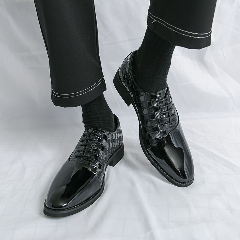 Men Patent Leather Formal Shoes Man Luxury Elegant Dress Shoe Male Footwears The Suit For Official Office Wedding Party Business