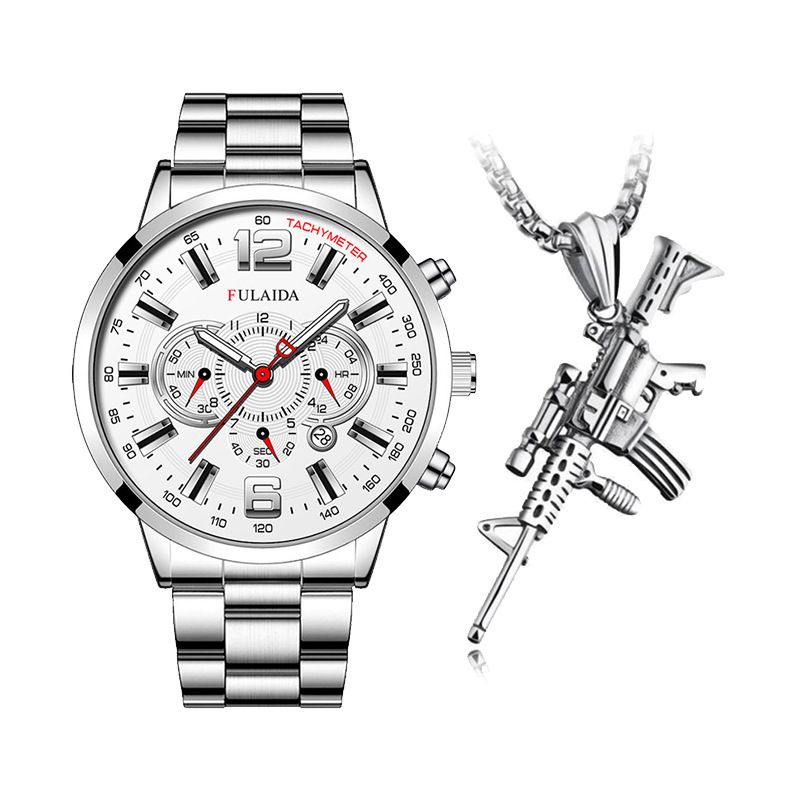 2pieces Set Men's Watch + Necklace