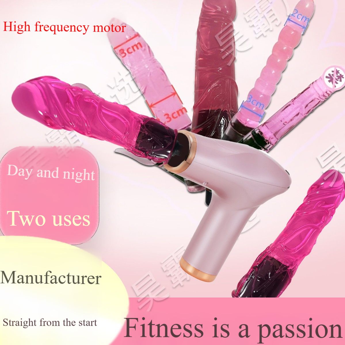 Mini portable fitness massager fascia gun with modified head for girls