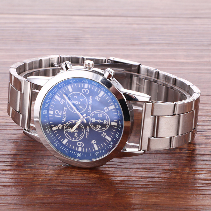28040# Mens Watches Fashion Casual Chronograph Business Dress Quartz Stainless Steel Wrist Watch