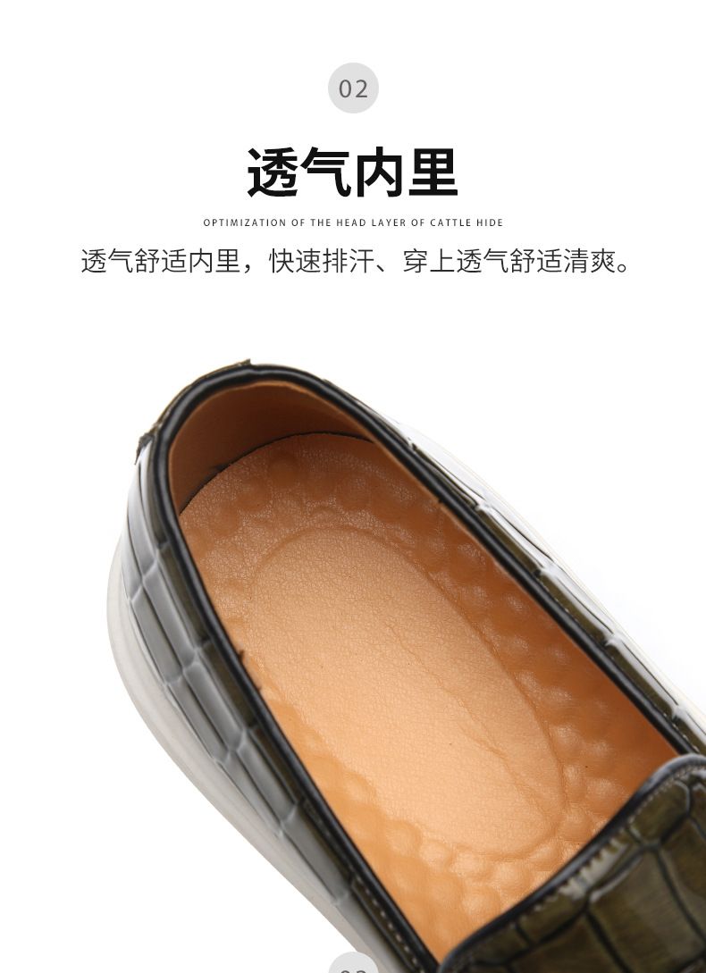 Men's summer breathable 2025 new style casual one-step loafers, men's business formal leather shoes