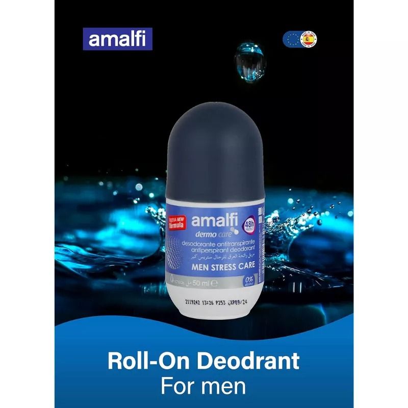 Amalfi Anti-white marks deodorant roll-on unisex 72hrs - 50ml