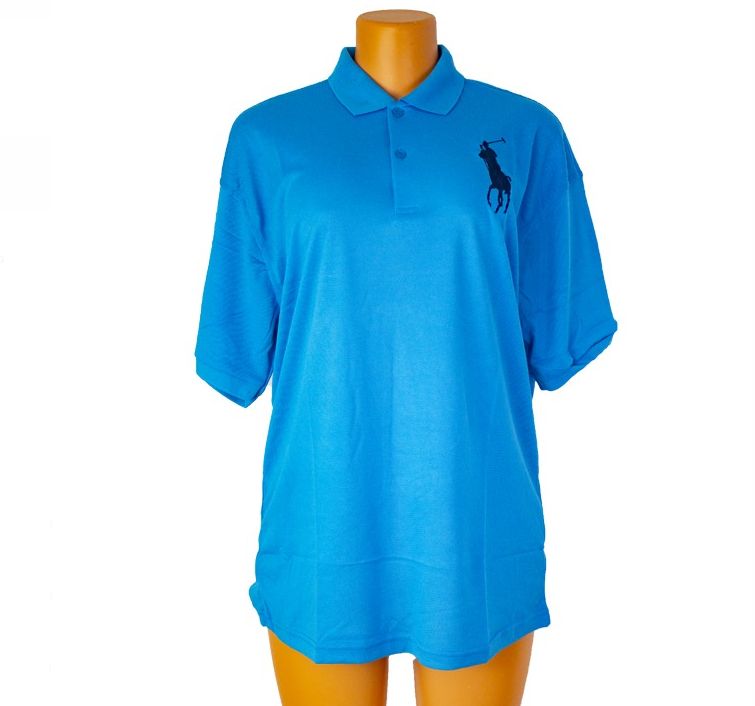 ICONIC MESH POLO SHIRT BLUE COLOUR POLO RALPH  LAUREN SHIRT SHORT SLEEVE.