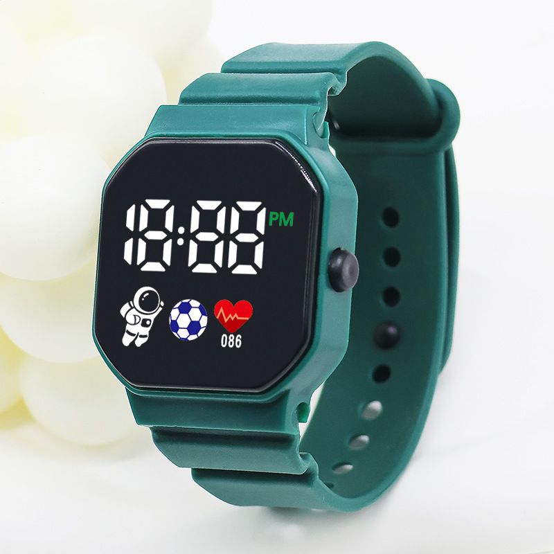 Wrist Watch LED Fashion Electronic Watch Square Number Sports Student Button Electronic Watch