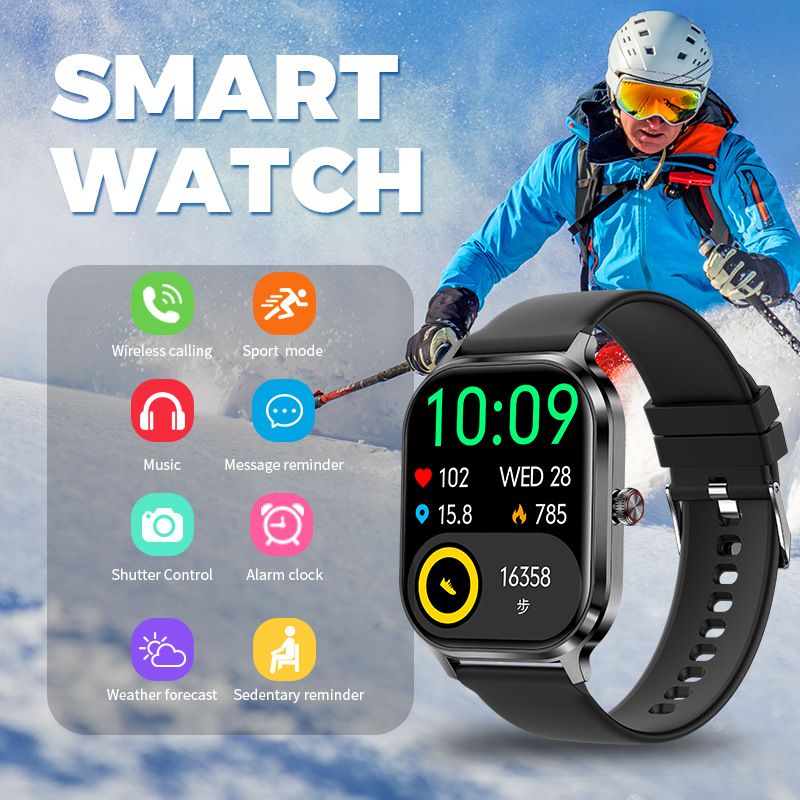 New TK29 Smart Watch, Bluetooth Call Fitness Bracelet, Heart Rate Monitor, Music Control Multi‑Function Sports Wristband