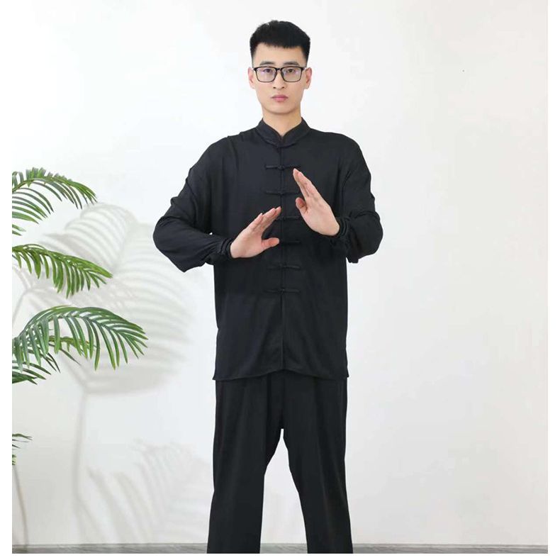 Tai Chi suit set for women in spring, summer, autumn, high-end milk silk Tai Chi practice suit for men, Chinese martial arts suit