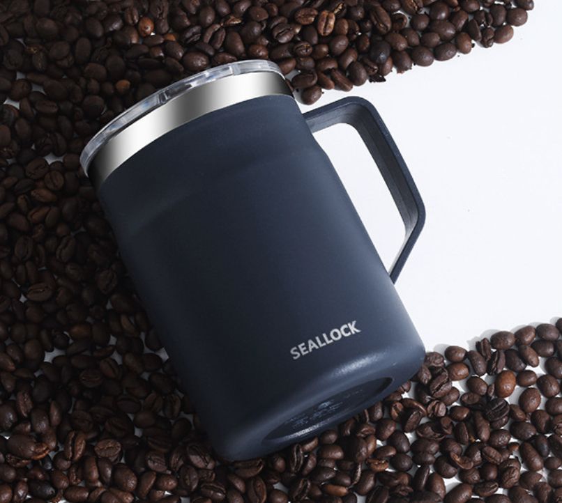 Ins Style Stainless Steel Coffee Cup Portable Insulated Water Cup Stainless Steel Cup Sealed with Lid Mark Cup Kitchen Dining Dinnerware Coffee Cups Mugs