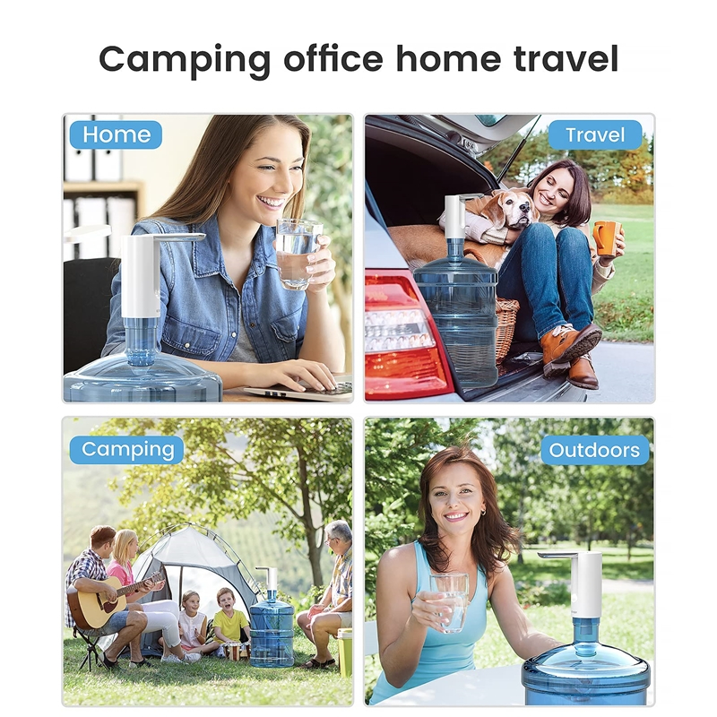 5 Gallon Water Dispenser Foldable Bottle Water Pump Dispenser Portable Electric Drinking Water Pump Automatic Water Dispenser USB Charging for Home Kitchen Office Camping
