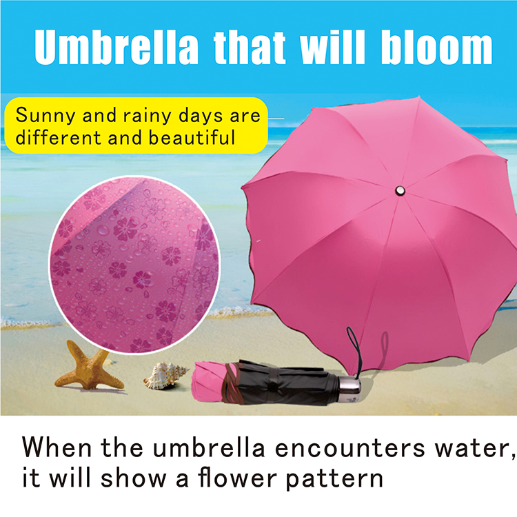 Vinyl umbrella, thickened big sun umbrella sunshade umbrella sunny or rainy manual three-fold umbrella creative umbrella