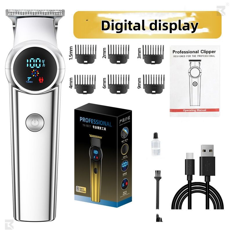 Electric Hair clipper Shaving Head Artifact Electric Thruster Hair Salon Specific Electric Clipper
9017 pure silver