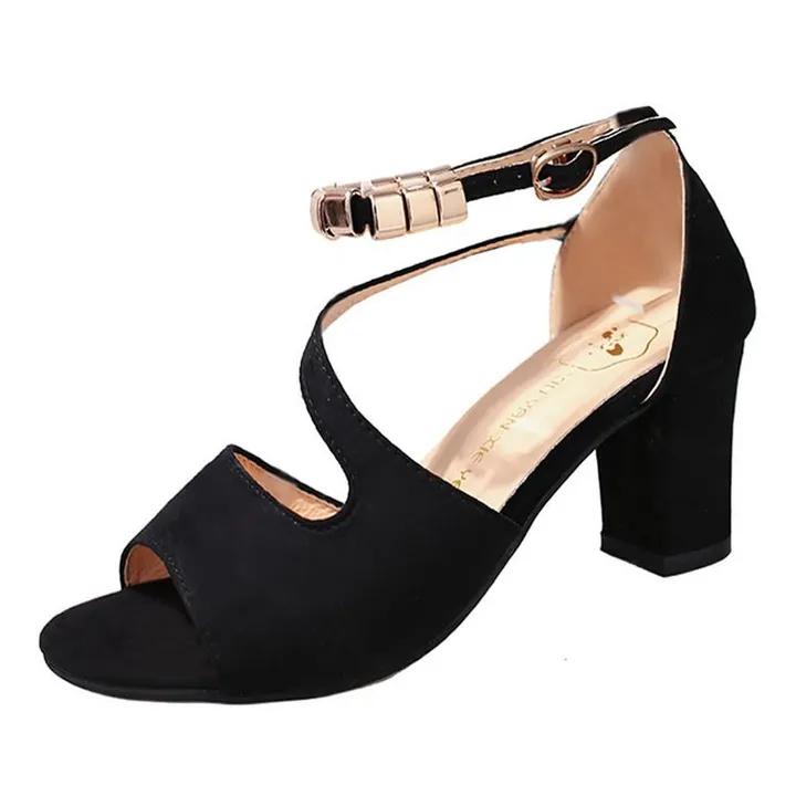 Limited time sale Fashionable and versatile ladys heels womens heels ladies heels Coarser heel shoes
