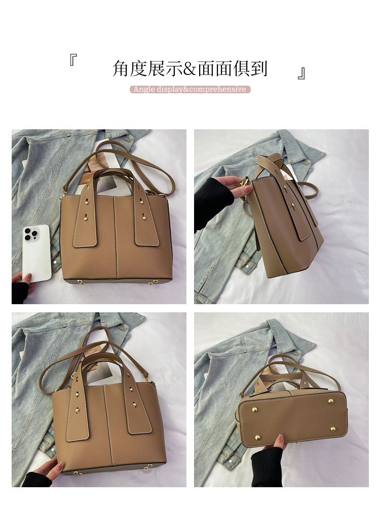 Miss DG 2025 new fashion texture bag casual trend large capacity shopping bag handbag