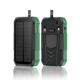 40000 mAh solar powered hand crank charger with built-in cable wireless charging PD 22.5W fast charging mobile power bank
green