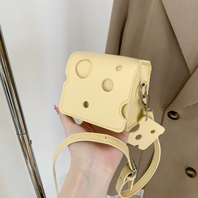 0536855 Cheese Shoulder Bag Ladies Bag Creative Mini Bag Fashionable Casual Crossbody Bag
