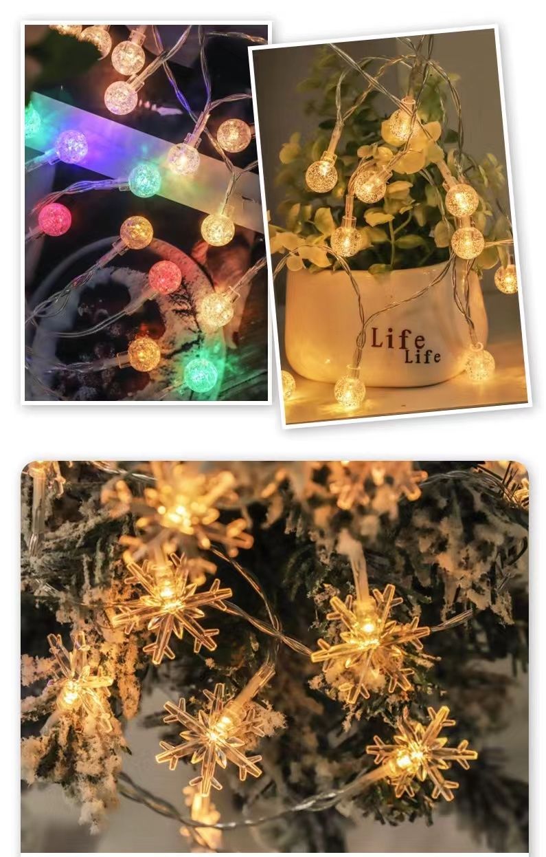 33m 20 LEDs Battery Operated String Lights LED star lights, atmosphere lights, camping lights, ball lights, Christmas birthday decorations, bedroom decorative lights.
