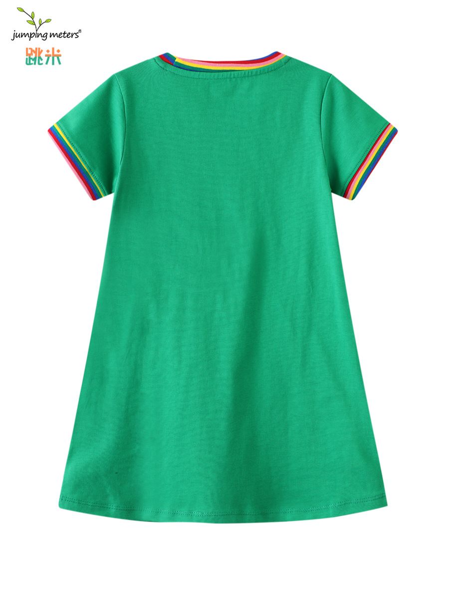 Fashion knitted girls little girls one-piece princess dress girls short-sleeved dress 67221