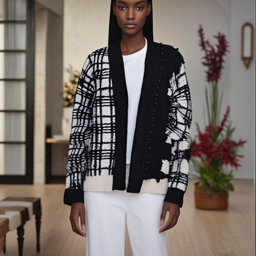 Wool knit Sweater Round Women's Sweater