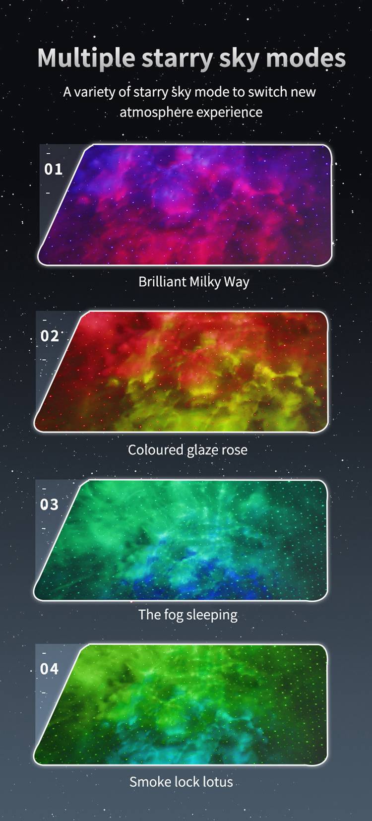 Alien star light dream aurora nebula bedroom projection light children's voice interactive smart atmosphere night light