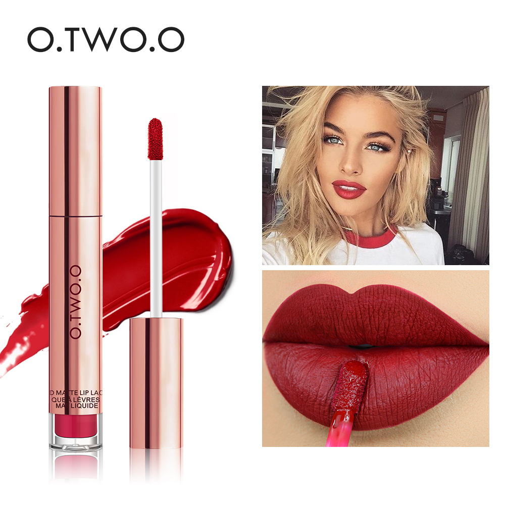9993 O.TWO.O 12 colors Velvet Matte lipstick Long Lasting Lips Makeup Waterproof Easy to Wear Matte Liquid Lip Gloss