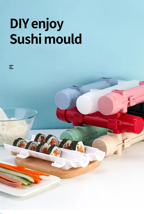 New Diy Sushi Making Kit Roller Rice Mold Bazooka Vegetable Meat