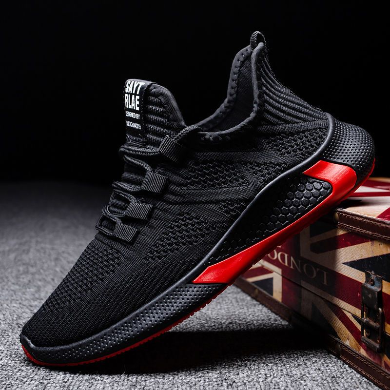 Fly weave men's shoes 2024 new Korean version of coconut shoes breathable mesh surface fashion shoes spring leisure sports shoes W-45