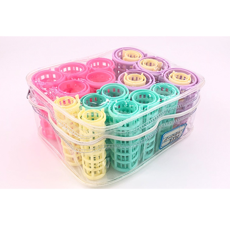 30 Pieces Plastic Hair Rollers Curlers Snap on Rollers Self Grip Rollers Hairdressing Curlers No Heat Hair Curlers for DIY Hairdressing Hair Salon Hair Barber, 5 Sizes