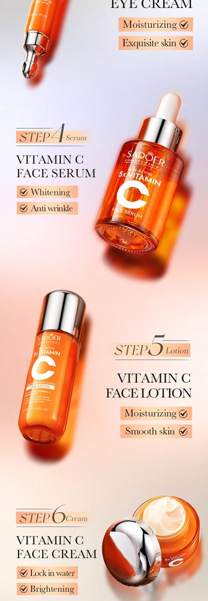 SADOER Five Dimensional C Whitening and Brightening Skincare Gift Box Skincare Set Box Cross border Foreign Trade