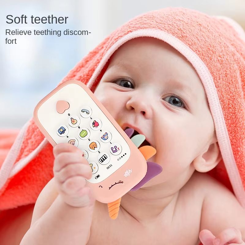 Baby Phone Toys Cute Telephone Teether Musical Voice Toy Early Educational Learning Machine Electronic Children Cellphone Gifts