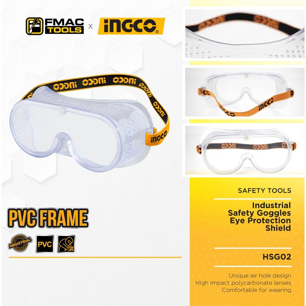 Ingco HSG02 Safety Goggles - White